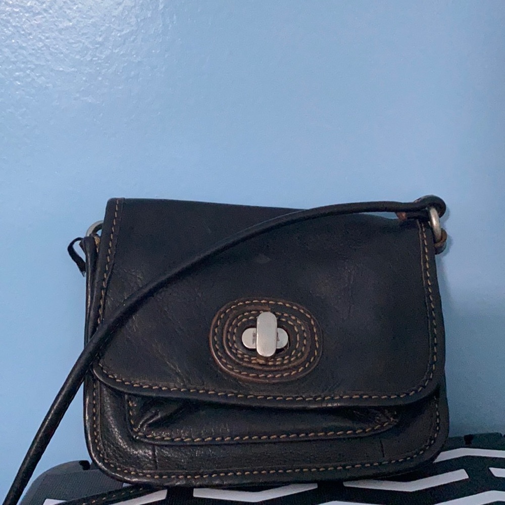 Fossil Black Cross Body Bag